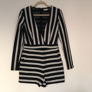 Silence+Noise Striped Romper